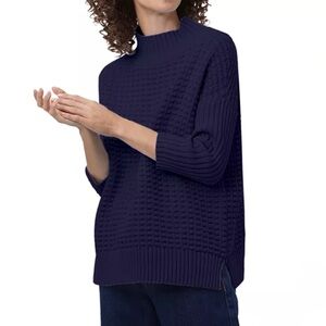 French Connection Navy Mozart Popcorn Pullover Sweater S